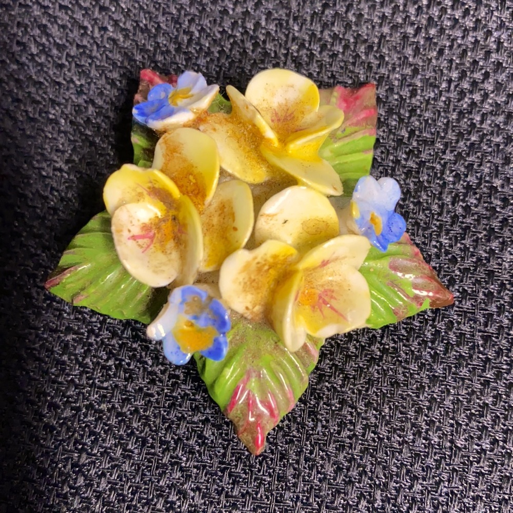 English Floral Brooch